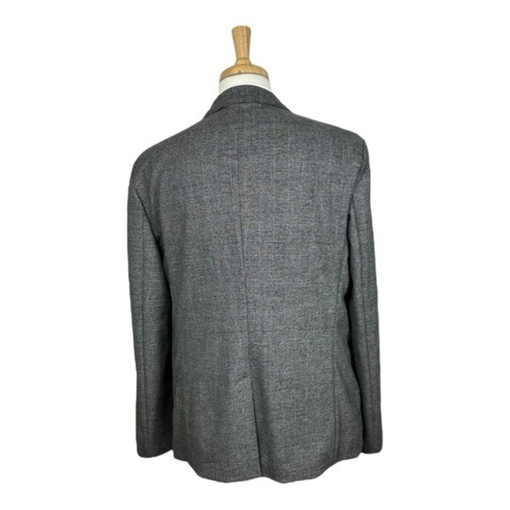 Hugo Boss Current Gray Black Checked Polyester‎ Blend Unstructured Blazer 46R - Picture 4 of 9
